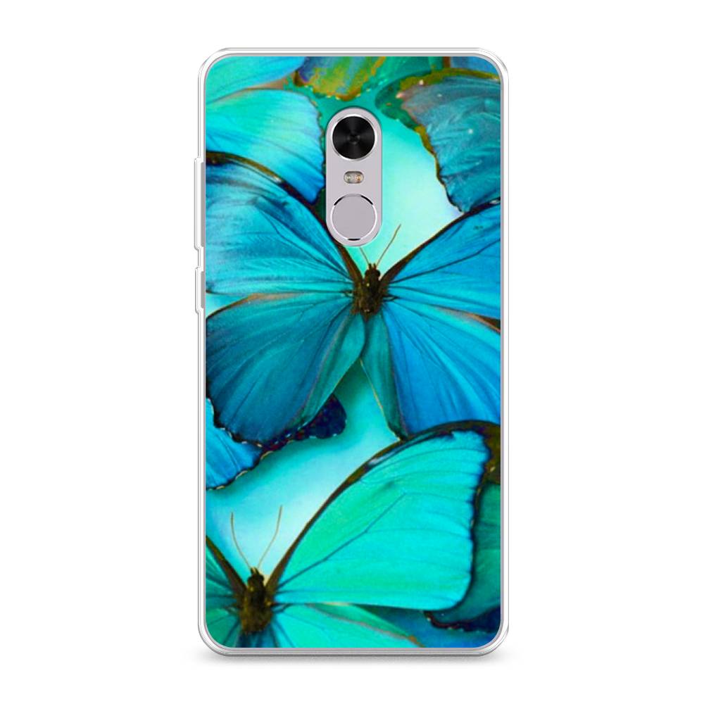 фото Силиконовый чехол "неоновые бабочки" на xiaomi redmi note 4 awog