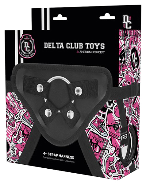 Классические трусики для насадок с фиксацией DreamLove Deltaclub Harness Universal черные