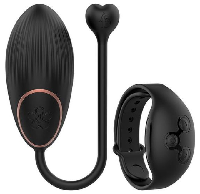 фото Виброяйцо с пультом-часами dreamlove anne s desire vibro egg wireless watchme черное