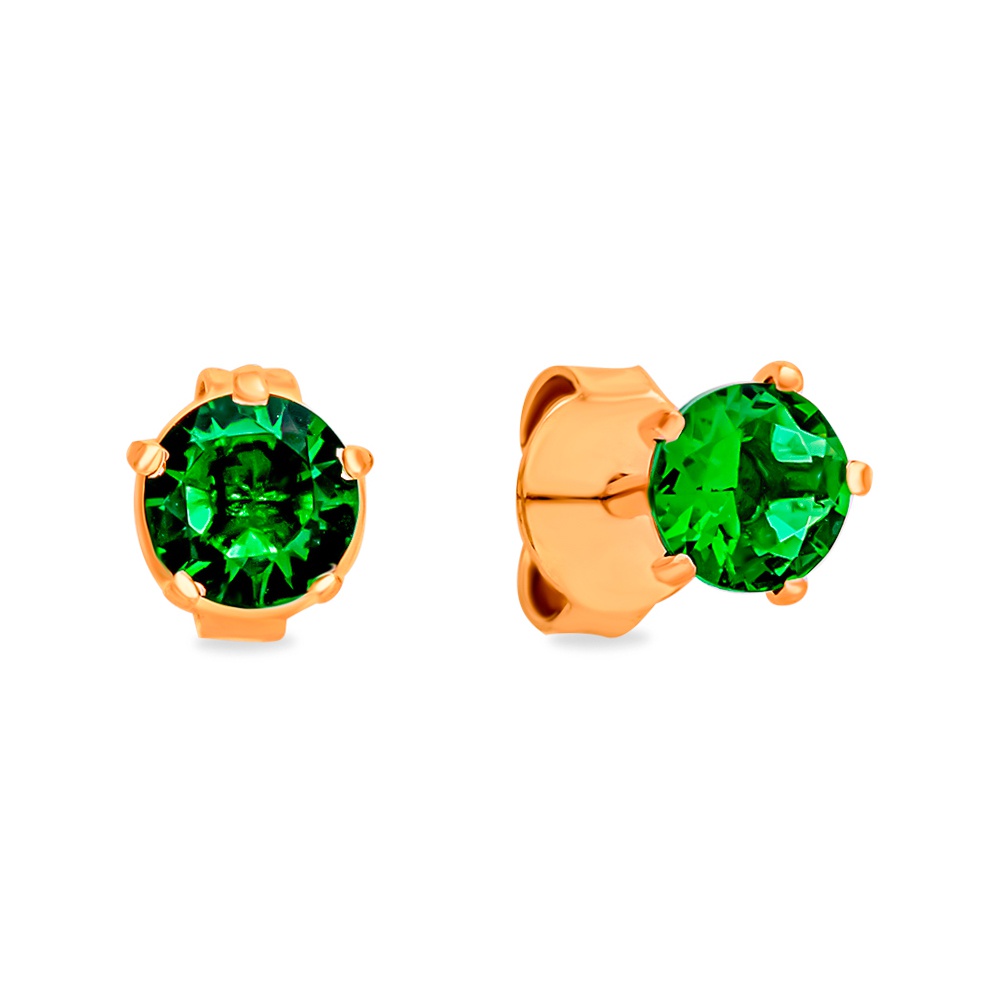

Серьги пусеты из красного золота 585Gold 302006471, фианит, 302006471