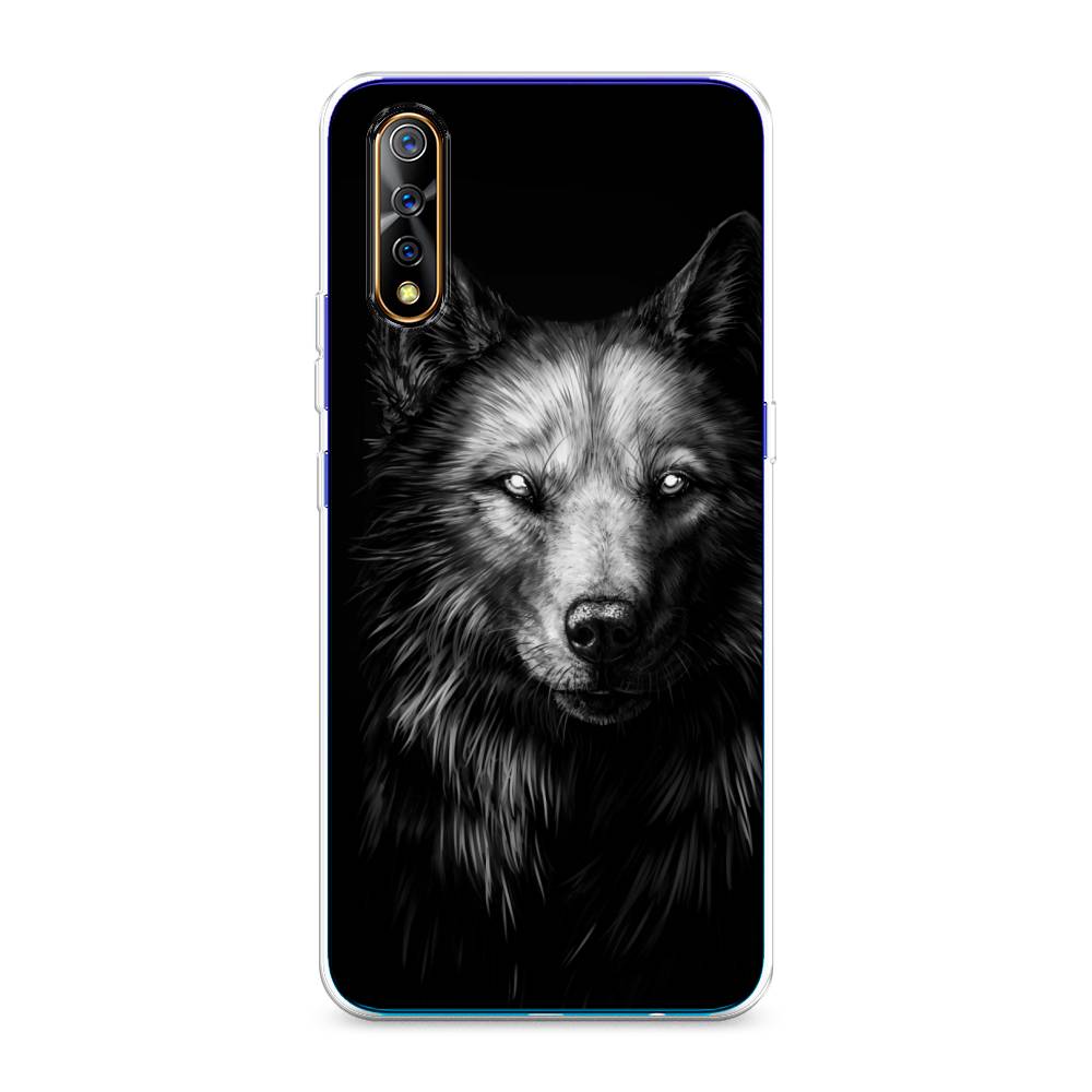 фото Силиконовый чехол "волк черно белый" на vivo v17 neo awog