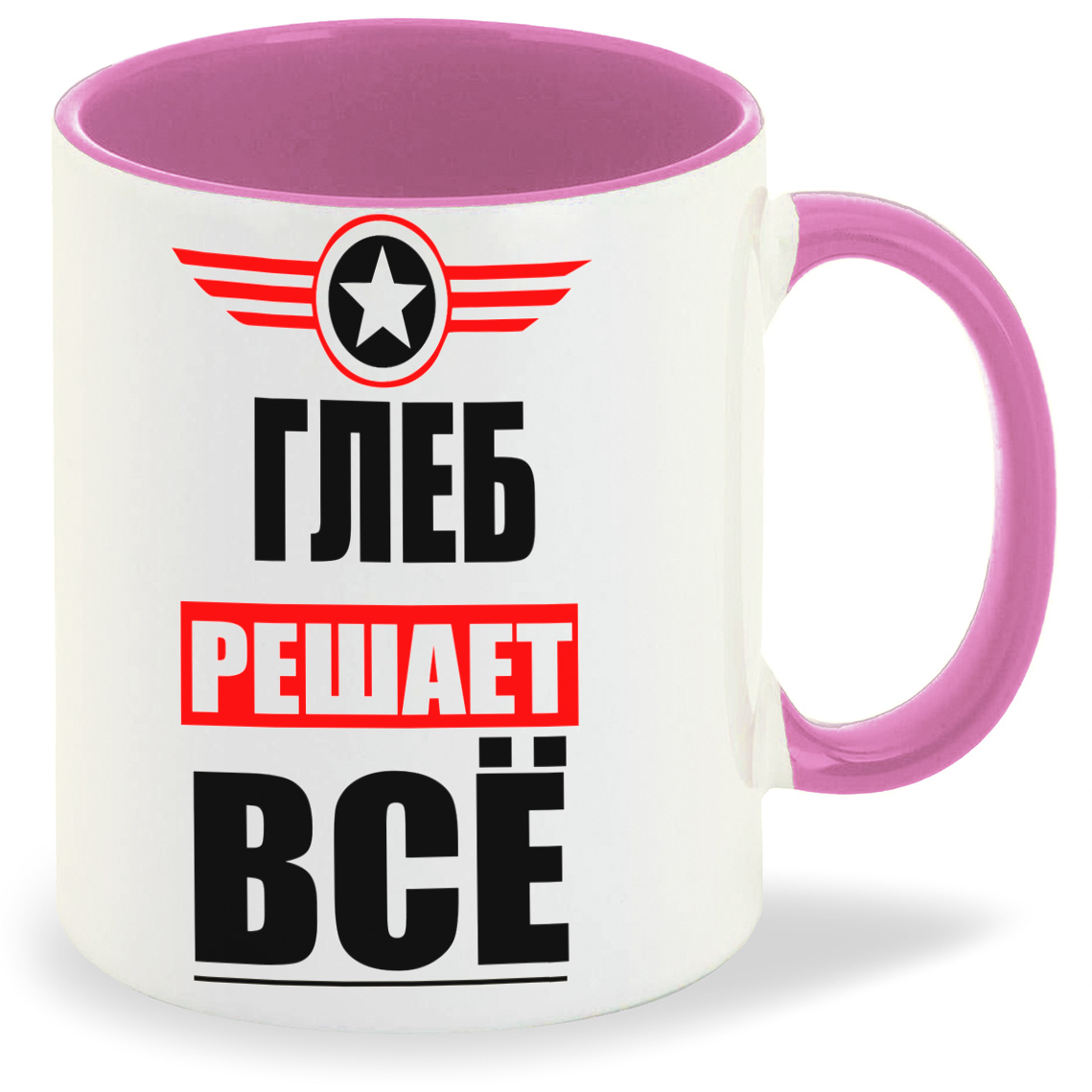 

Кружка CoolPodarok ГЛЕБ решает все, ГЛЕБ решает все