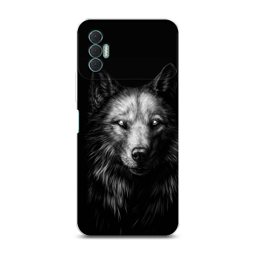 

Чехол Awog на Tecno Spark 8P "Волк черно белый", Разноцветный, 301450-1