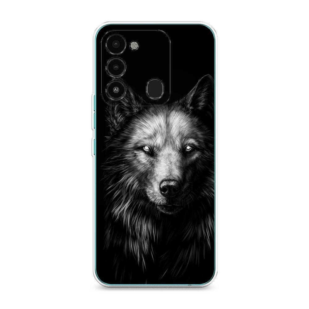 

Чехол Awog на Tecno Spark Go 2022/8С/9 "Волк черно белый", Разноцветный, 301350-1
