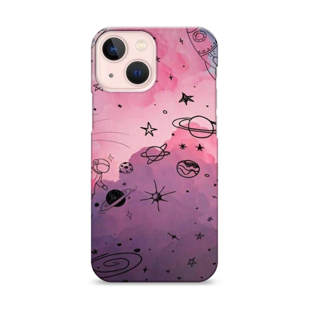 

Пластиковый чехол "Радуга планет 3" на Apple iPhone 13 mini, 14120-3