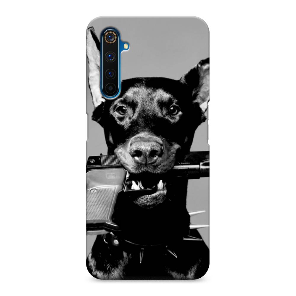 

Пластиковый чехол "Доберман" на Realme 6 Pro, Доберман
