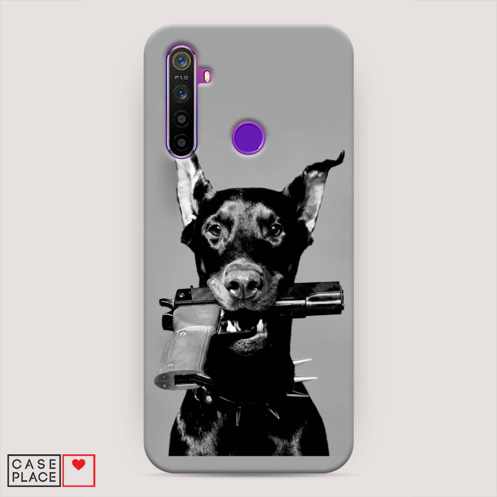 

Пластиковый чехол "Доберман" на Realme 5, Доберман