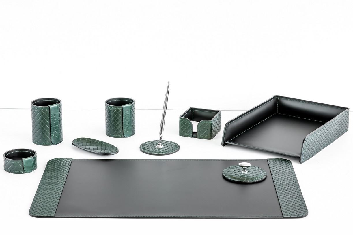 

Настольный набор для руководителя BUVARDO Green из 9 предметов, Зеленый