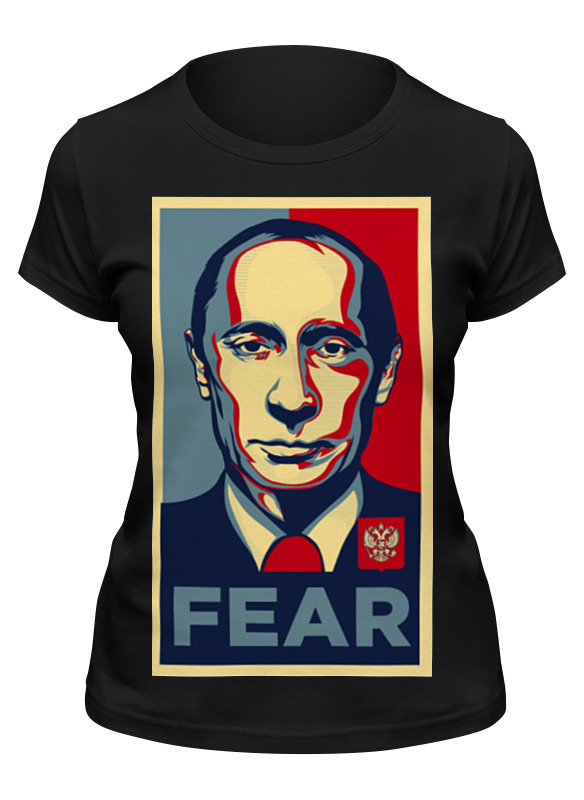 

Футболка женская Printio Путин черная 2XL, Путин