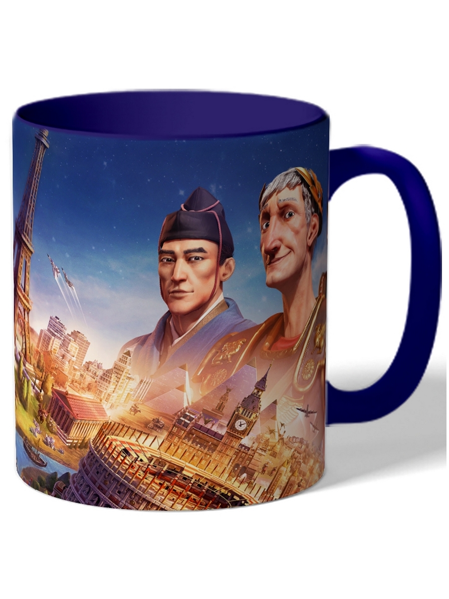 фото Кружка drabs с цветной поверхностью на тему компьютерная игра civilization