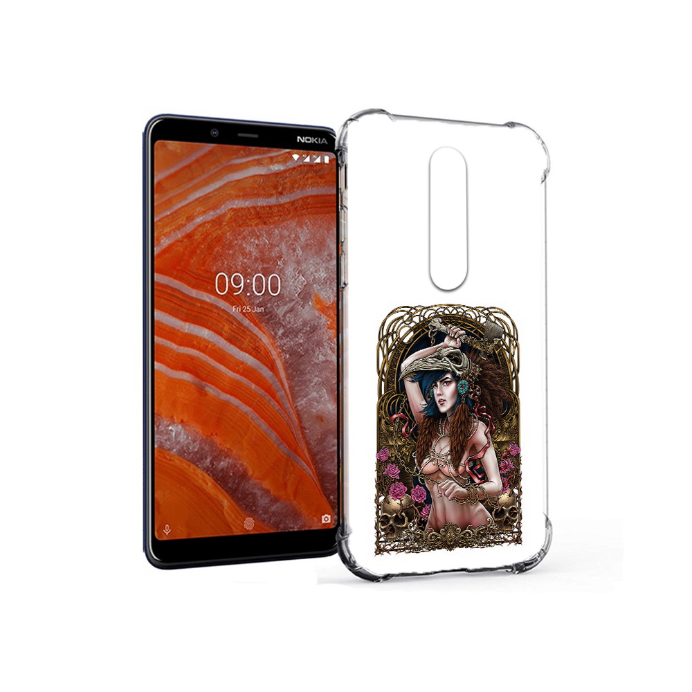 

Чехол MyPads Tocco для Nokia 3.1 Plus красивая девушка рисунок (PT121397.96.407), Прозрачный, Tocco