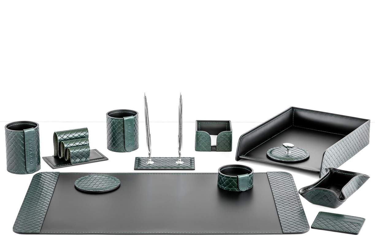 

Настольный набор для руководителя BUVARDO Green из 12 предметов, Зеленый