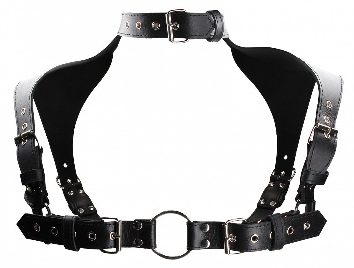 фото Мужская портупея shots media bv men harness with neck collar черная