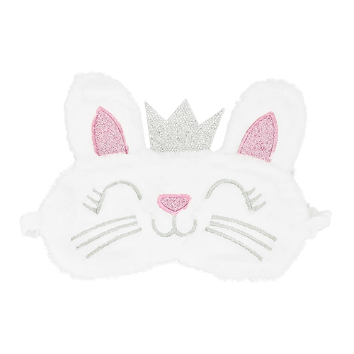 Маска для сна MISS PINKY мягкая (Котик белый)