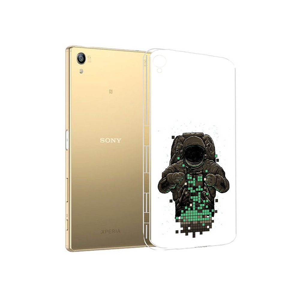 

Чехол MyPads Tocco для Sony Xperia Z5 Premium космонавт с пикселями (PT23243.222.394), Прозрачный, Tocco