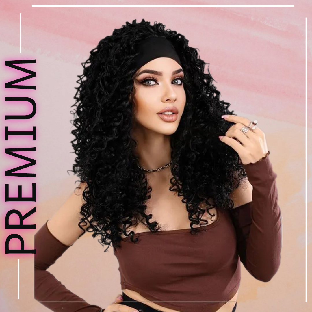 

Парик GlamLocks длинный черный кудрявый афрокудри 65 см