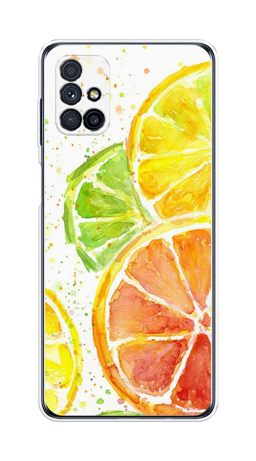 

Чехол на Samsung Galaxy M31s "Цитрусовые", Белый;желтый;красный;зеленый, 2101450-1