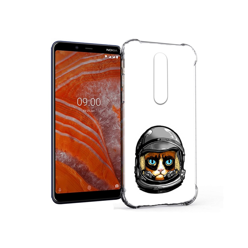 

Чехол MyPads Tocco для Nokia 3.1 Plus кот космонавт (PT121397.96.400), Прозрачный, Tocco