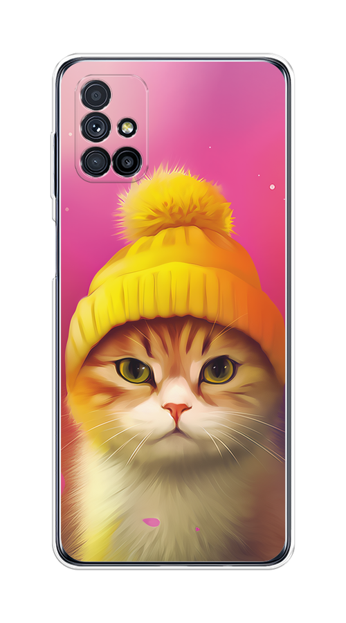 

Чехол на Samsung Galaxy M31s "Котик в шапочке", Розовый;желтый;бежевый, 2101450-1
