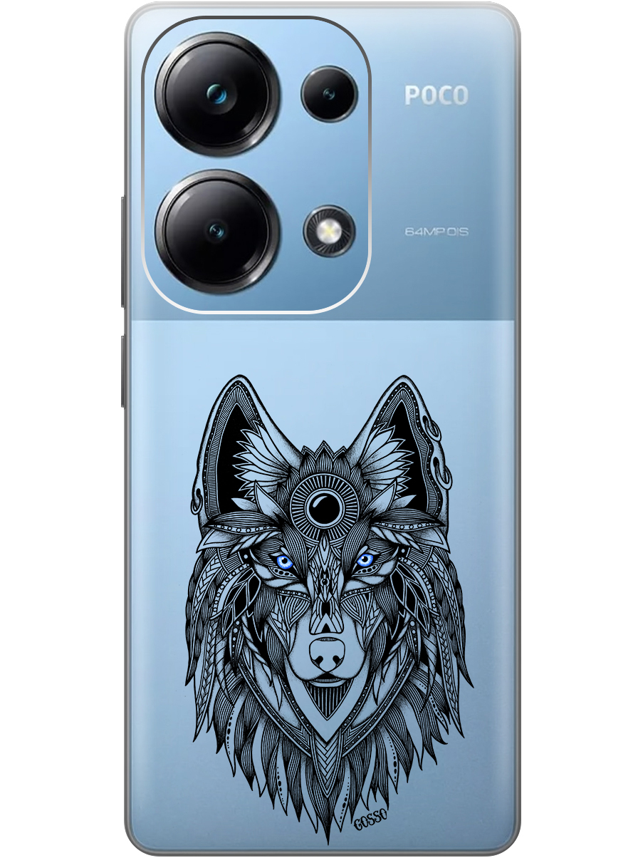 

Чехол на Xiaomi Redmi Note 13 Pro 4G / Poco M6 Pro 4G "Grand Wolf" прозрачный, Прозрачный;голубой;черный, 20012096