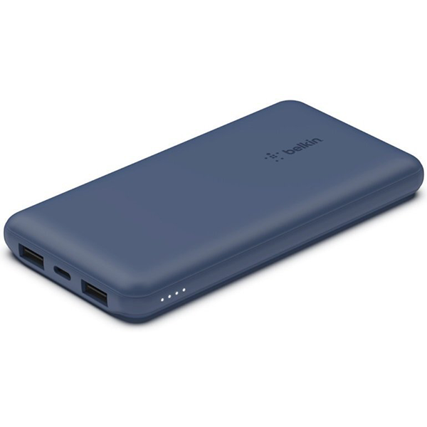 

Внешний аккумулятор Belkin 10000мАч, синий + кабель USB-A - USB -C, BPB011