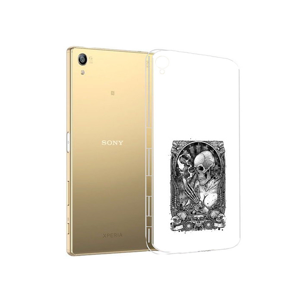 

Чехол MyPads Tocco для Sony Xperia Z5 Premium девушка скелет (PT23243.222.316), Прозрачный, Tocco