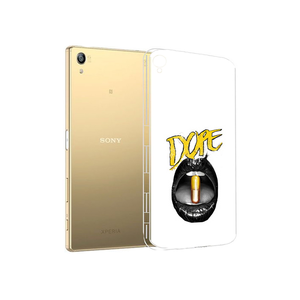 

Чехол MyPads Tocco для Sony Xperia Z5 Premium губы (PT23243.222.303), Прозрачный, Tocco