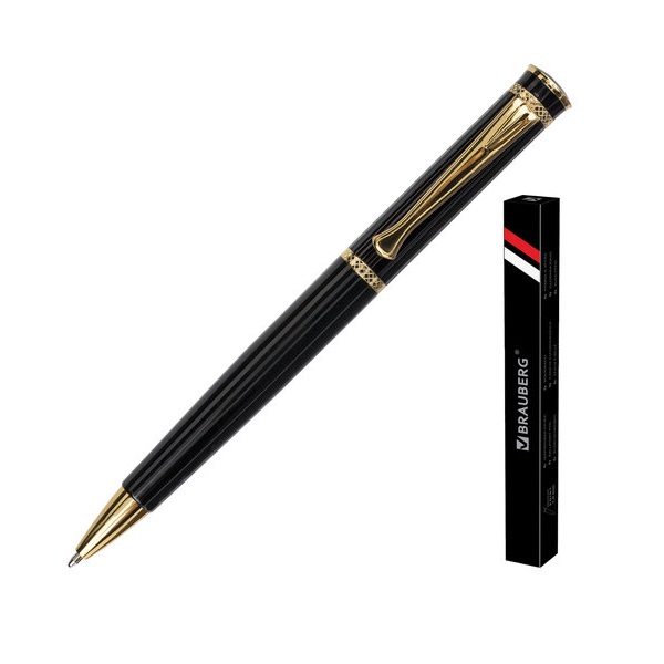 

Ручка бизнес-класса шариковая BRAUBERG Perfect Black 2 шт