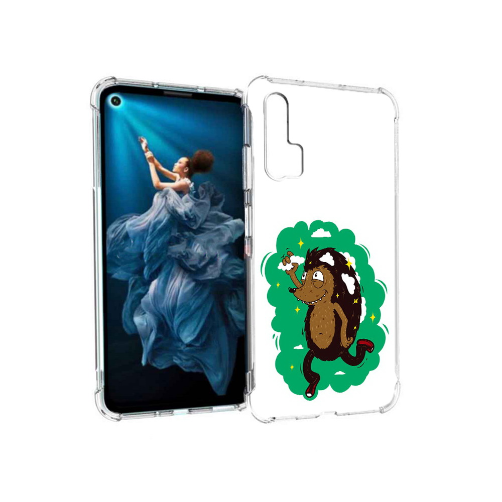

Чехол MyPads Tocco для Honor 20 Pro Ежик в облаках (PT129185.18.77), Прозрачный, Tocco