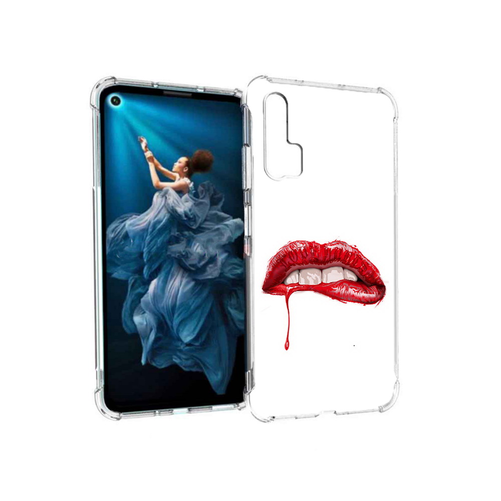 

Чехол MyPads Tocco для Honor 20 Pro яркие красные губы (PT129185.18.706), Прозрачный, Tocco