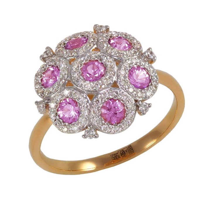 

Кольцо из золота р. 18,5 DIAMOND PRIME 31-1-DS-R-000879, бриллиант\сапфир, 31-1-DS-R-000879