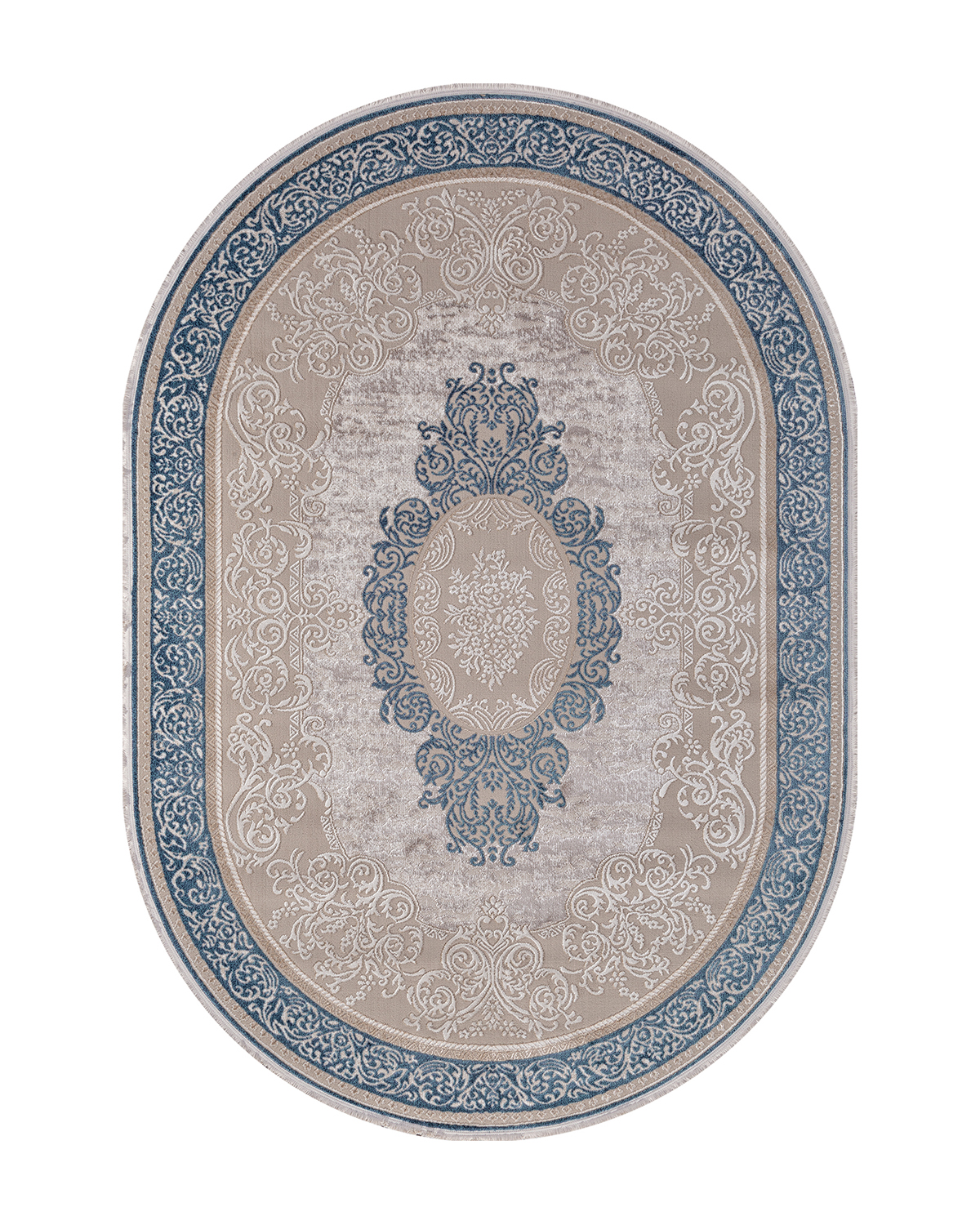 

Ковёр Merinos Morocco 80x140 овальный синий/бежевый D764