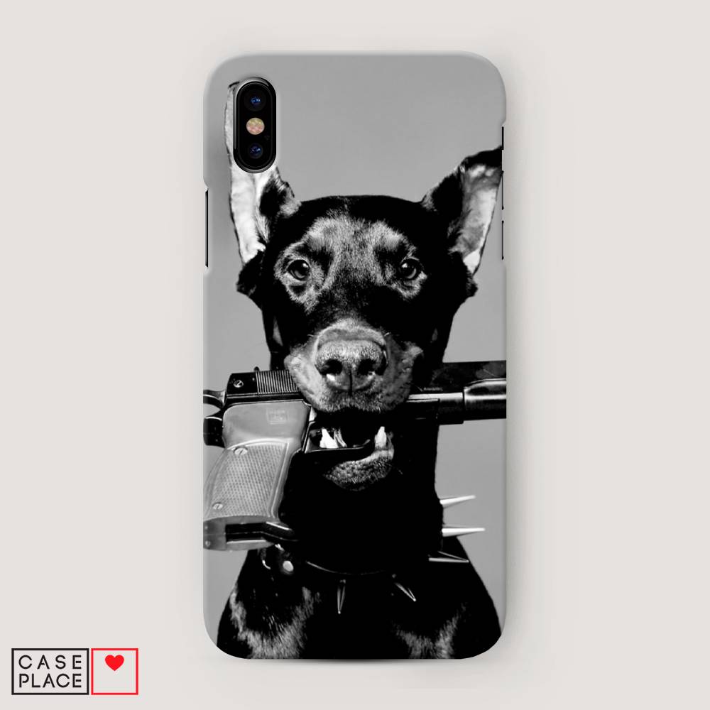 

Пластиковый чехол "Доберман" на Apple iPhone XS Max (10S Max), Доберман