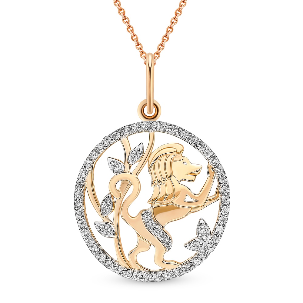 

Подвеска из красного золота 585Gold 603005107, фианит, 603005107