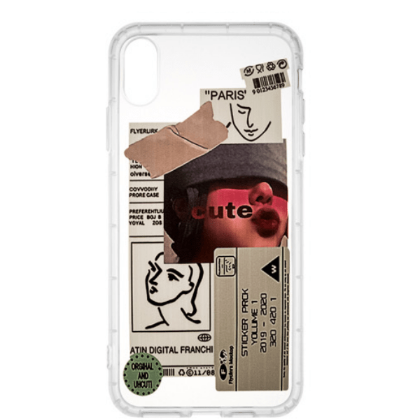 фото Чехол iphone xs max tpu tide case, прозрачный с рисунком cute nobrand