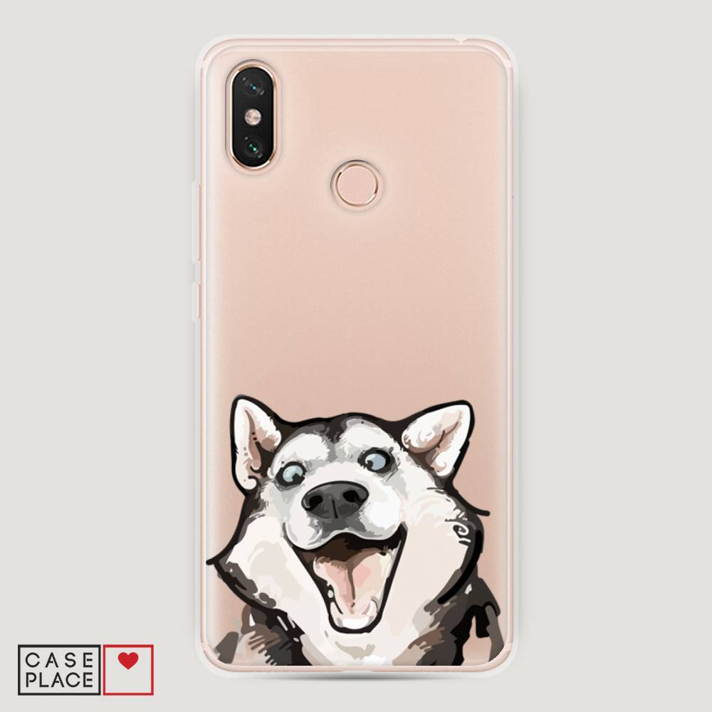 

Пластиковый чехол "Радостный хаски" на Xiaomi Mi Max 3