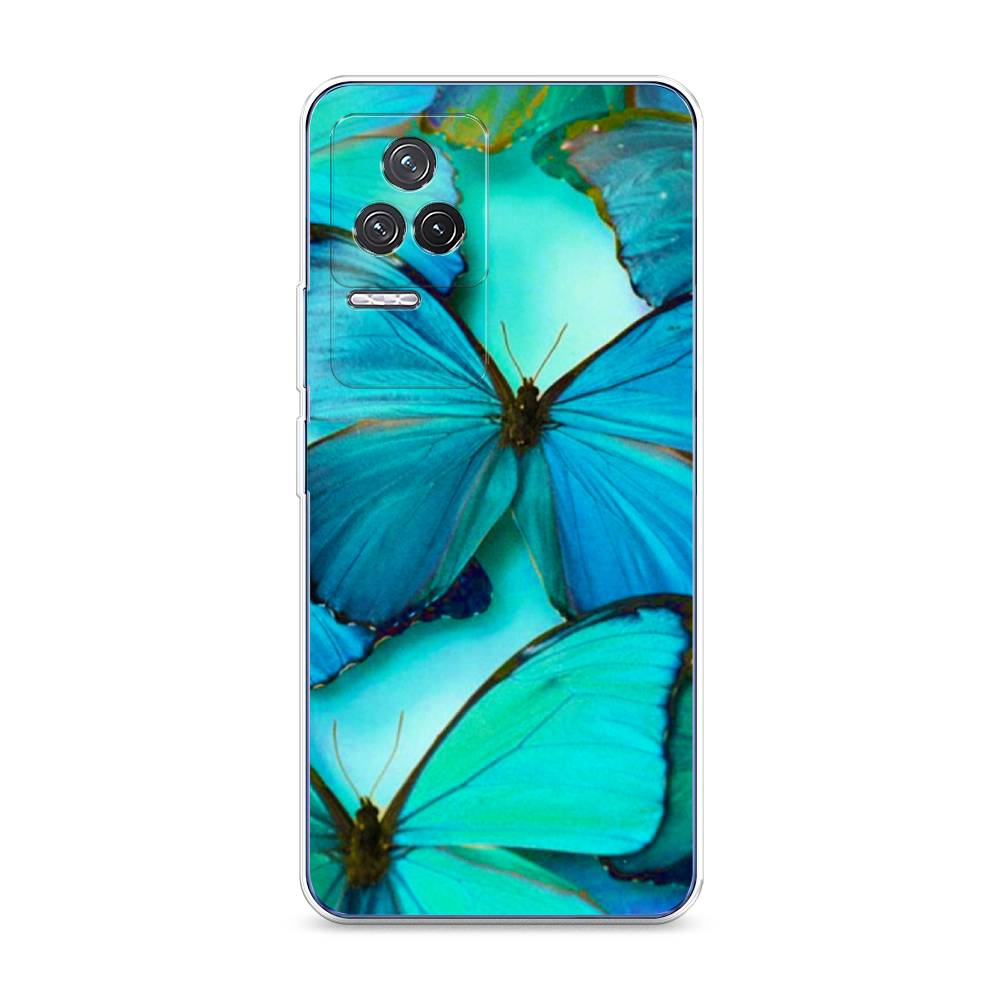 фото Силиконовый чехол "неоновые бабочки" на xiaomi redmi k50 awog