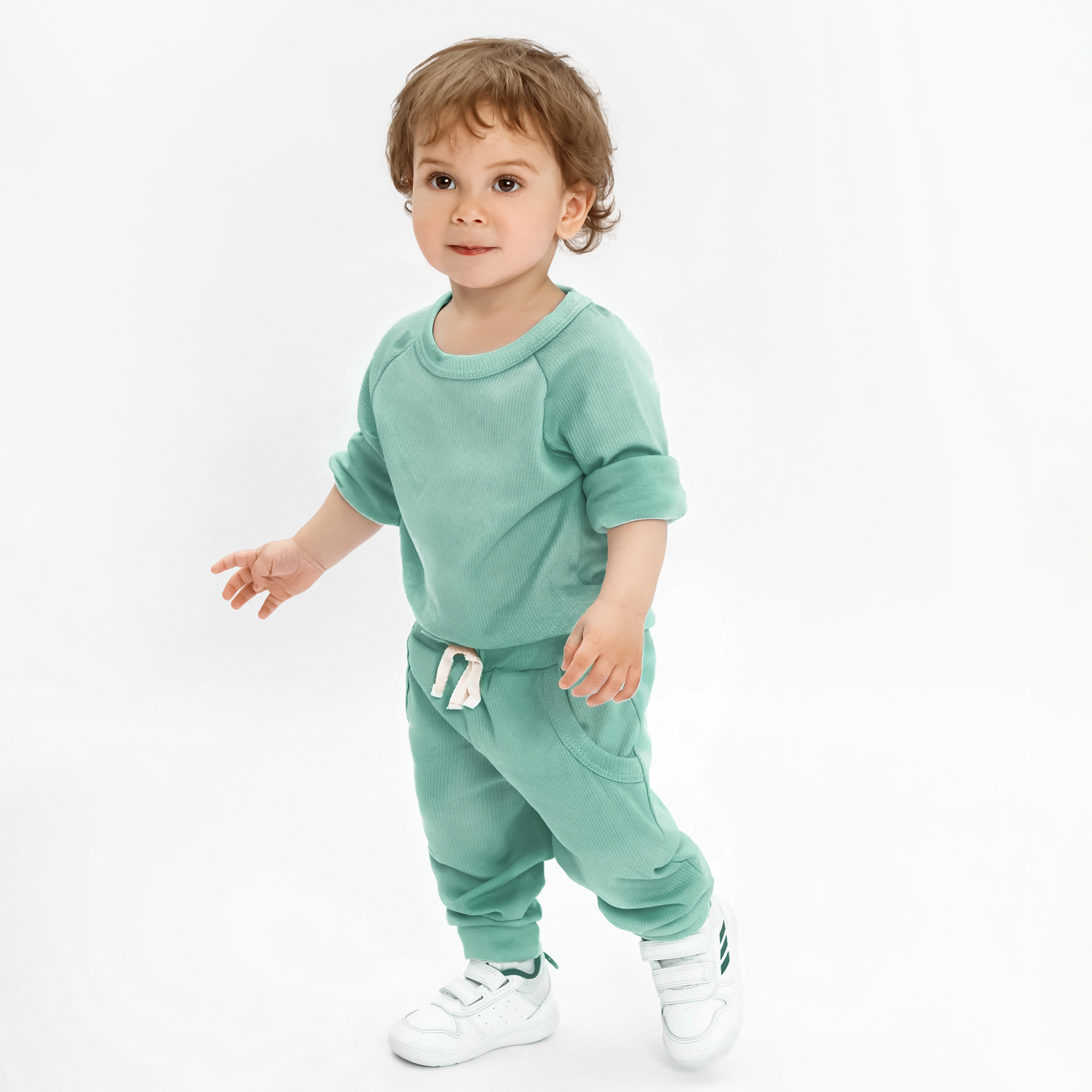 Комплект одежды детский Amarobaby AB-OD21-FS11 цв. зеленый р. 80