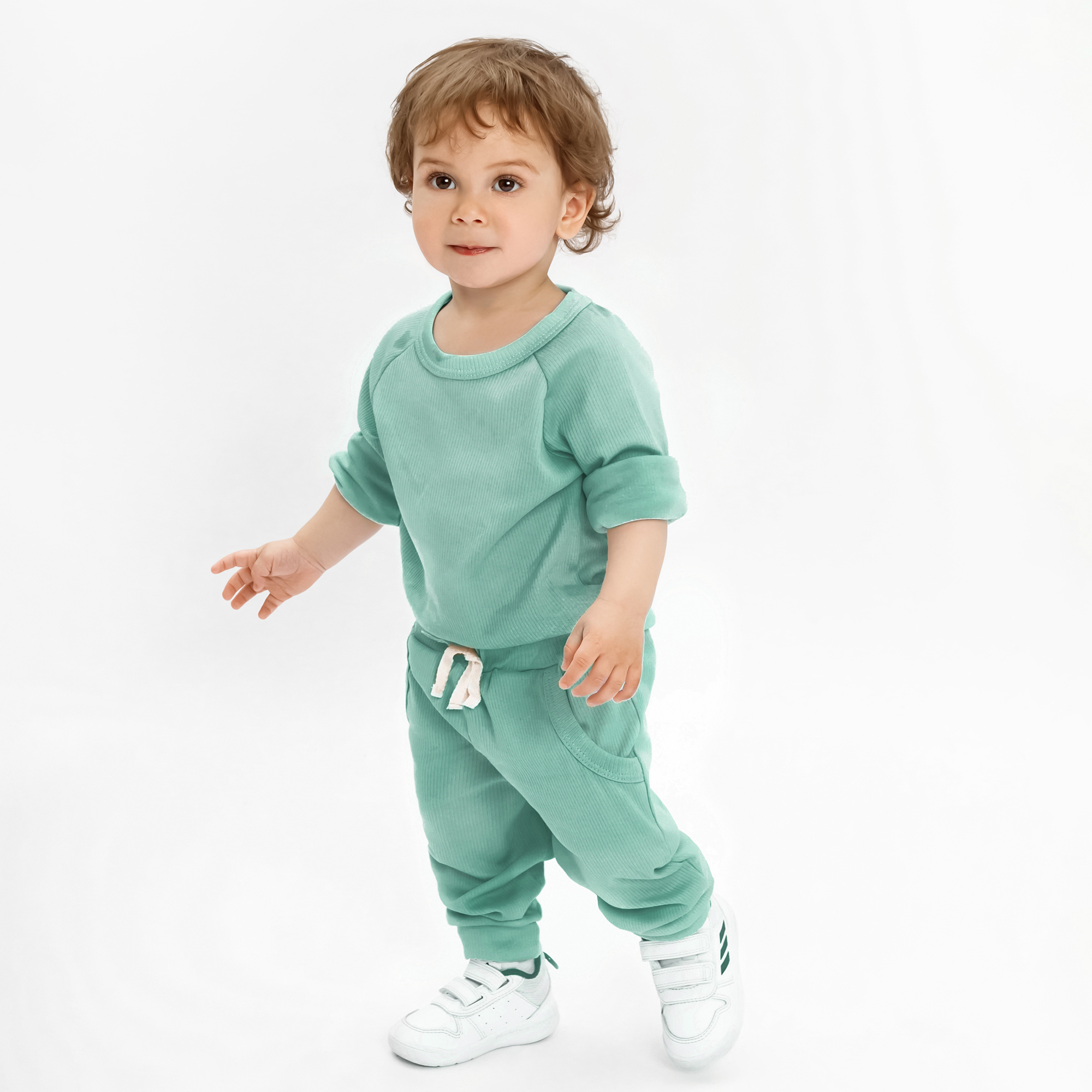 Комплект одежды детский Amarobaby AB-OD21-FS11 цв. зеленый р. 74