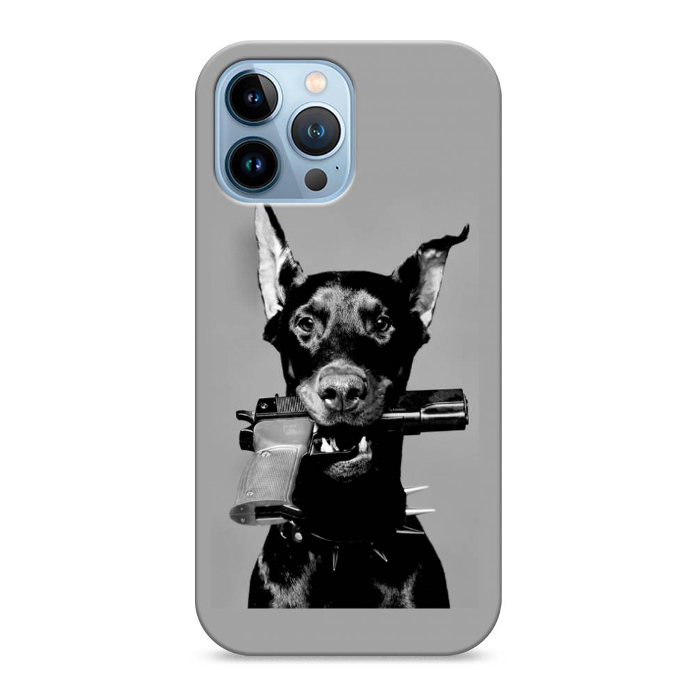 

Пластиковый чехол "Доберман" на Apple iPhone 13 Pro Max, Доберман