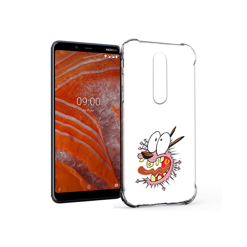

Чехол MyPads Tocco для Nokia 3.1 Plus испуганный бобик (PT121397.96.381), Прозрачный, Tocco
