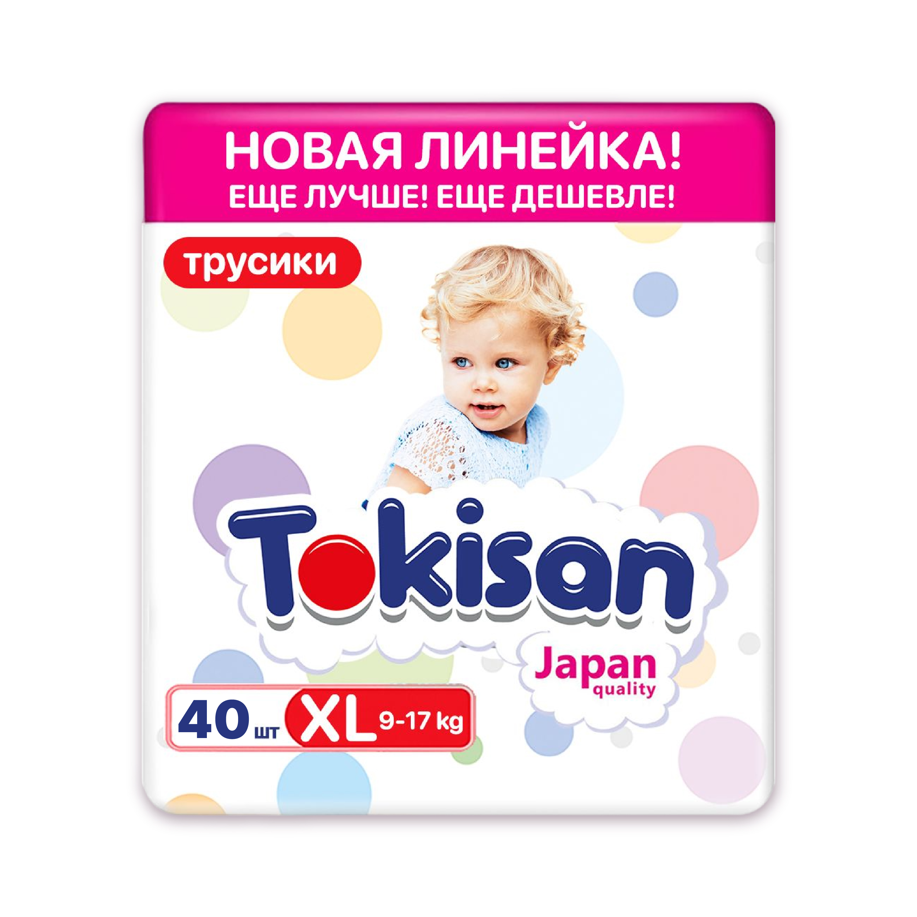 фото Трусики-подгузники tokisan 5 xl (junior), 9-17 кг 40 шт