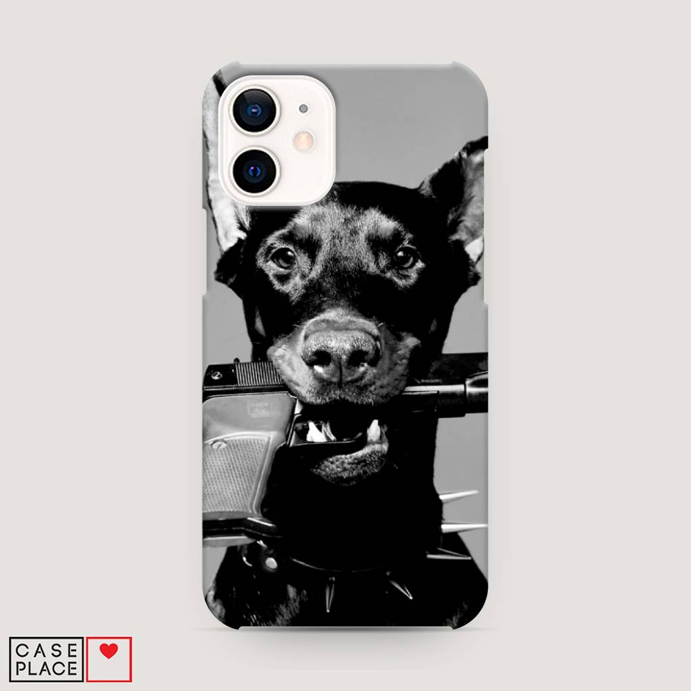 

Пластиковый чехол "Доберман" на Apple iPhone 12 mini, Доберман
