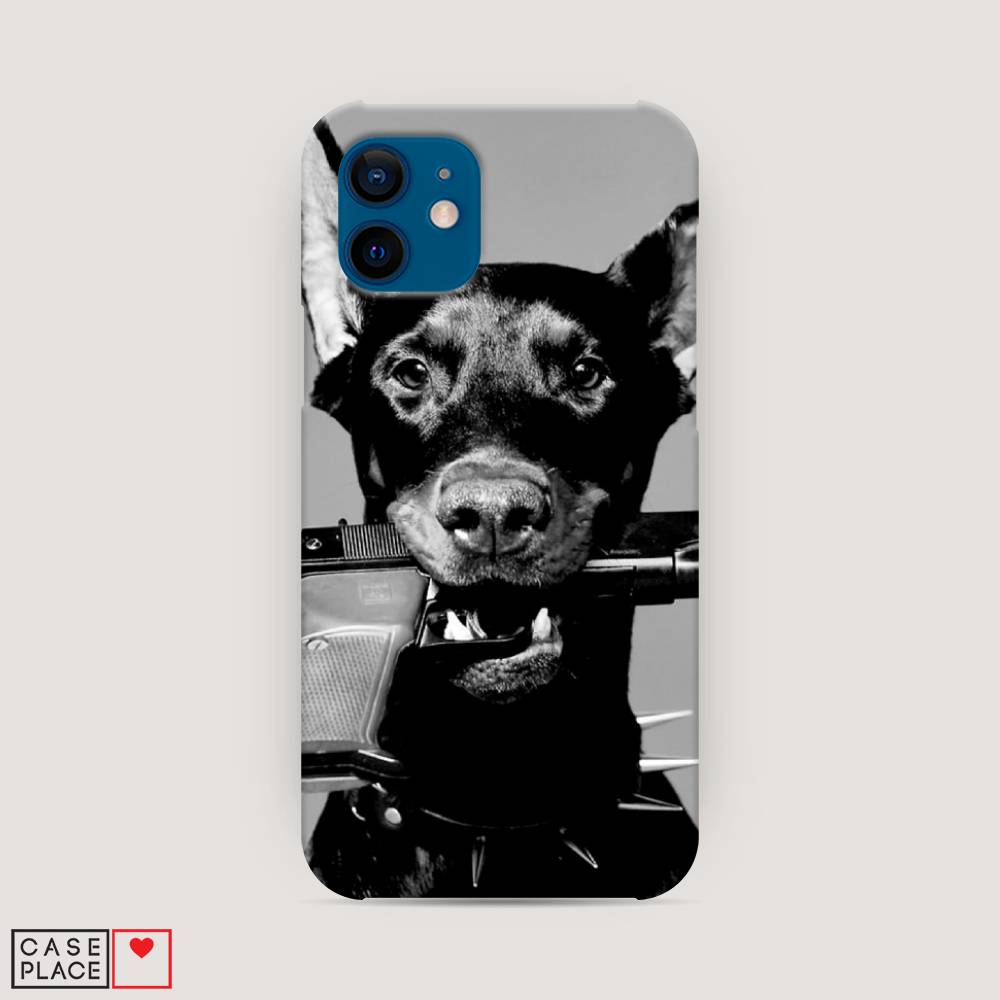 

Пластиковый чехол "Доберман" на Apple iPhone 12, Доберман