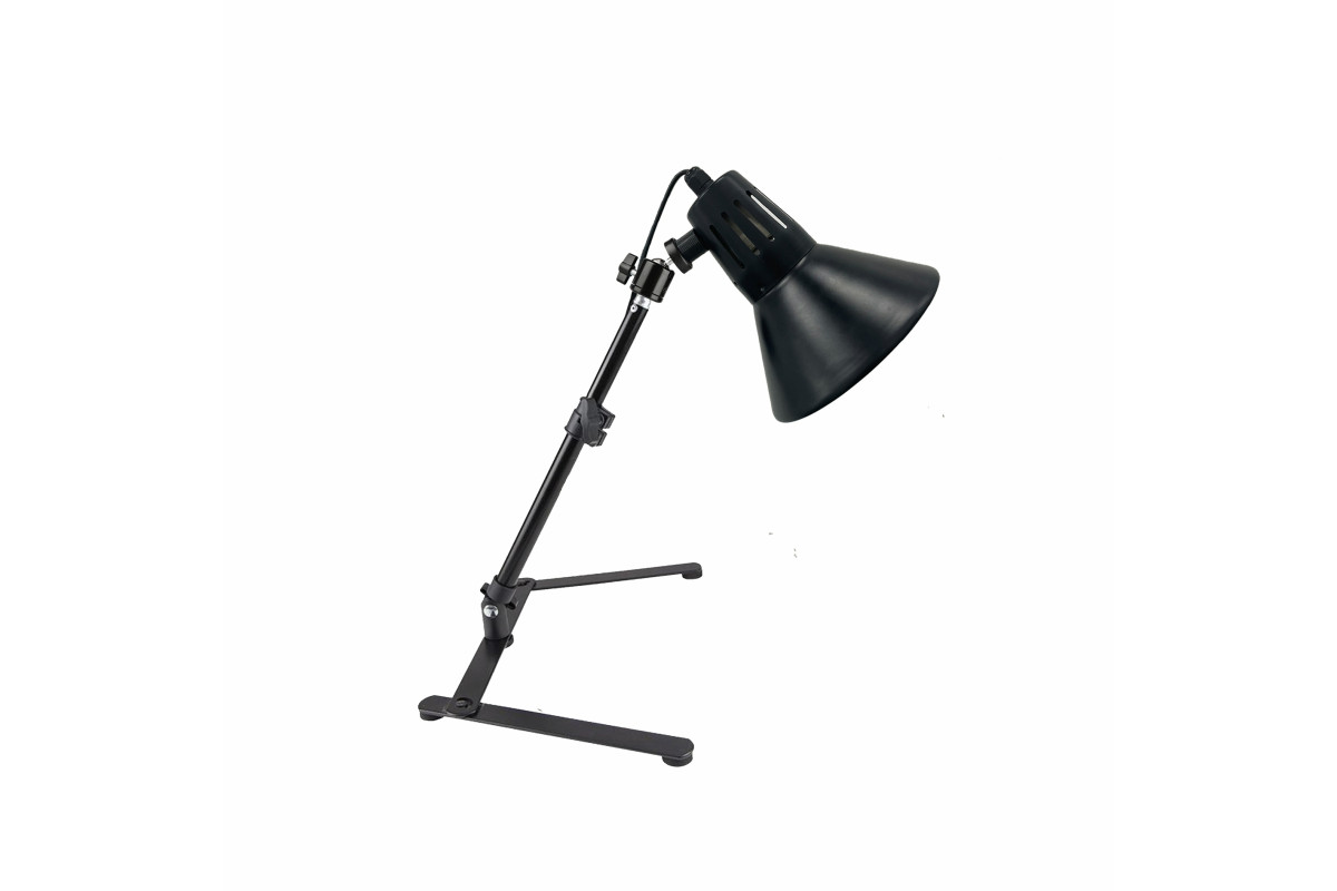 фото Настольная лампа светильник nlab-b c черным большим абажуром регулировкой высоты наклона mobicent