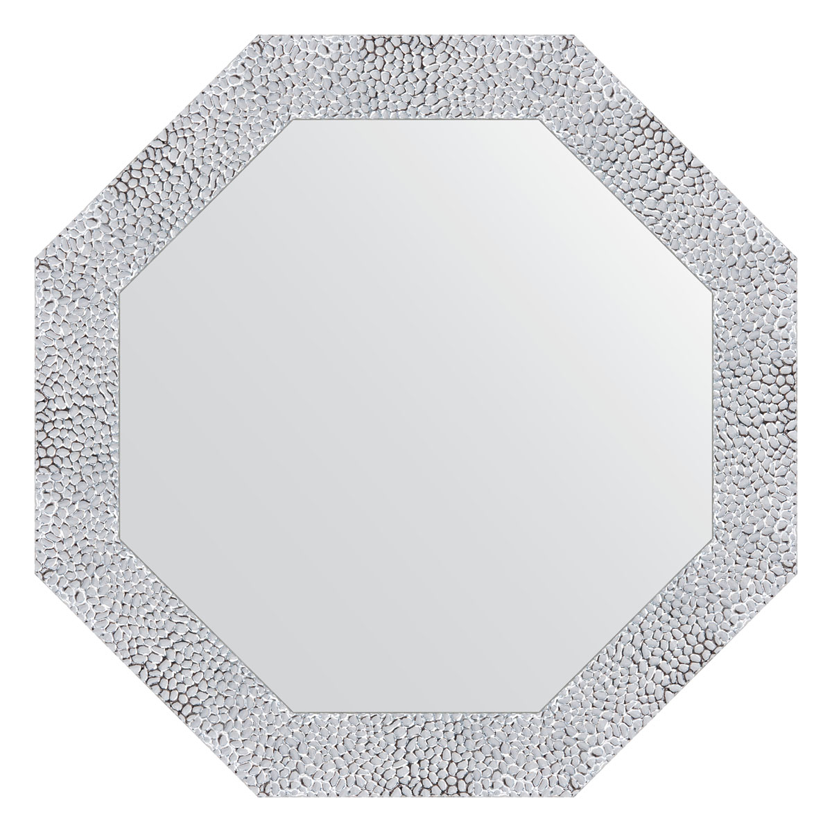 

Зеркало в раме 63x63см Evoform BY 3869 чеканка белая, Серебристый, BY 3869