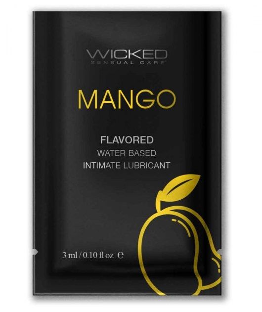 Купить Лубрикант на водной основе Wicked Aqua Mango манго 3 мл