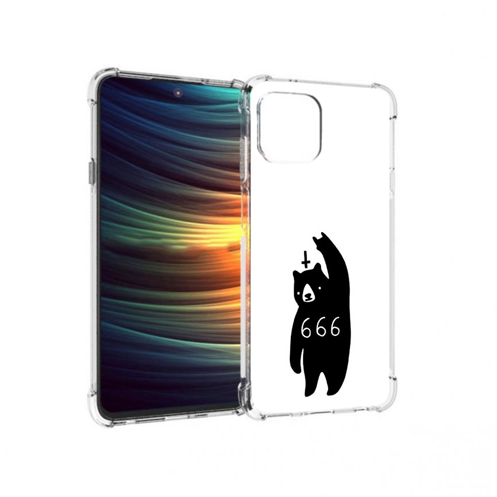 

Чехол MyPads Tocco для Motorola 20 Lite медведь 666 (PT227073.348.462), Прозрачный, Tocco