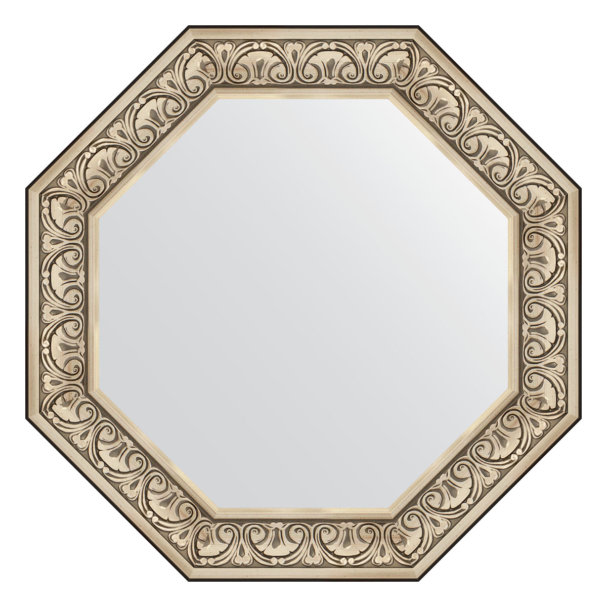

Зеркало в раме 80x80см Evoform BY 3849 барокко серебро, Серебристый, BY 3849