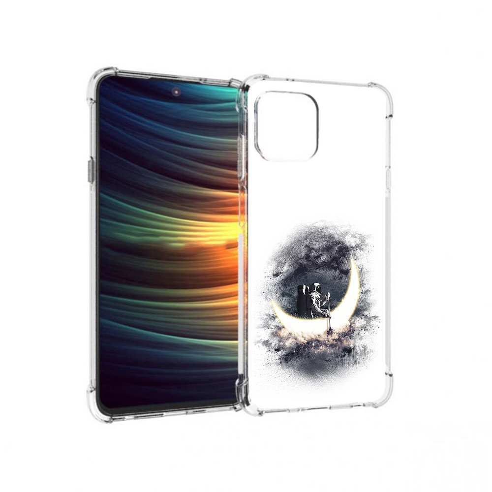 

Чехол MyPads Tocco для Motorola 20 Lite лунный путешественник (PT227073.348.448), Прозрачный, Tocco